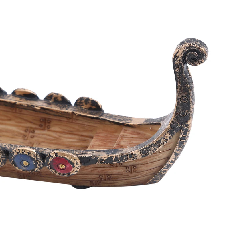 Dragon Boat Incense Stick Holder Burner Hand Carved Censer Ornaments Retro Incense Burners Traditional Design Home Decoration