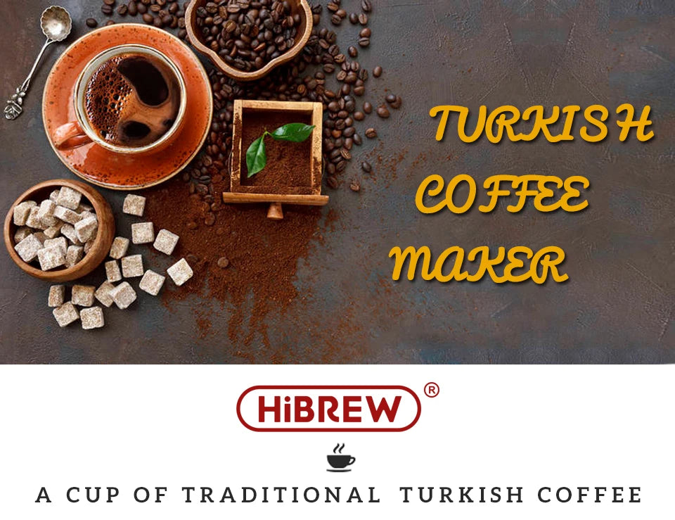 HiBREW Automatic Turkish Coffee Machine Electric Pot  AC 220~240V  Ground Coffee Maker H9