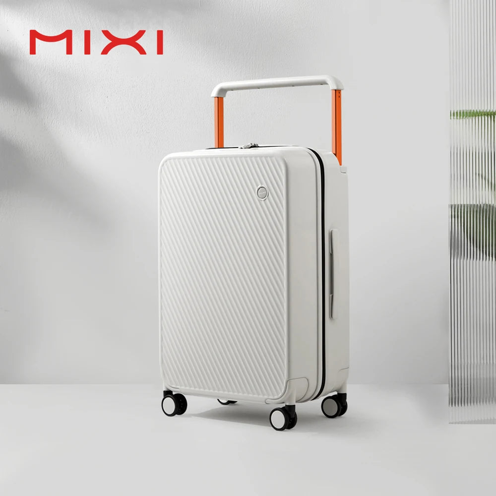 Mixi Wide Handle Travel Luggage Suitcase Rolling Spinner Wheels Hardside PC TSA Lock 20 24 Inch Unisex M9276