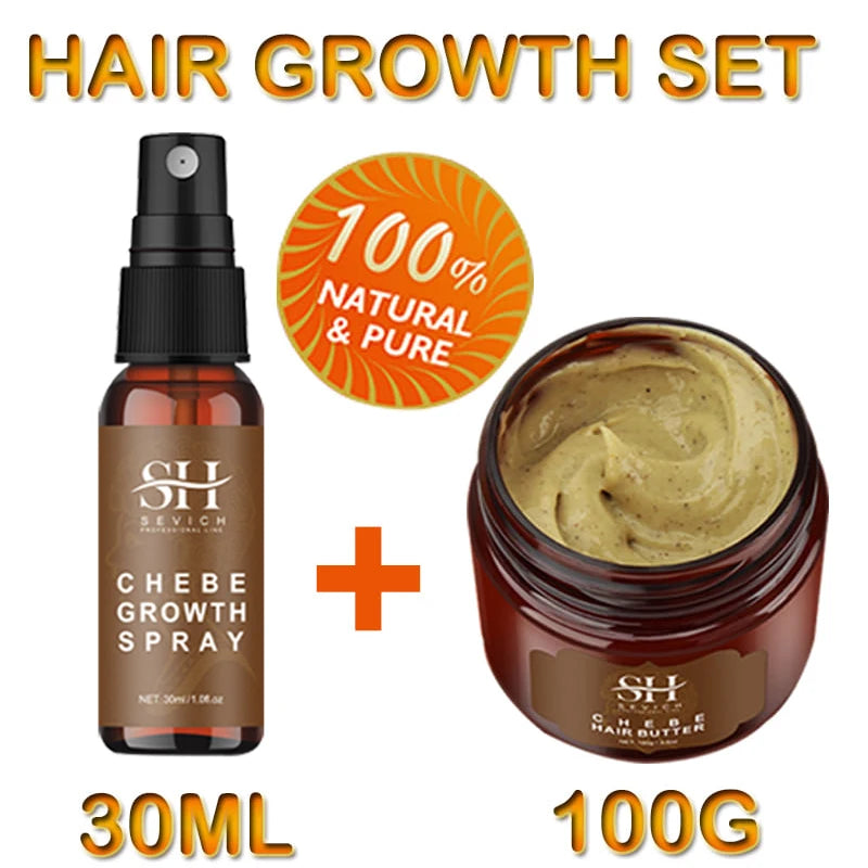 KIMLUD, Sevich Hot sale 100g Chebe Powder From Chad 100% Natural Hair Regrowth 2 Month Super Fast Hair Growth Treatment Get Rid of Wigs, Hair spray set / CHINA, KIMLUD APPAREL - Womens Clothes