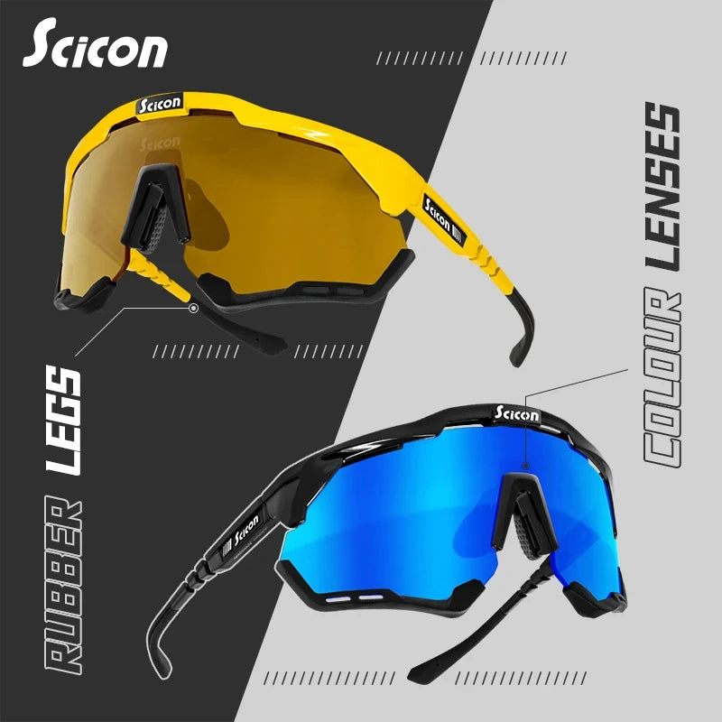 SCICON Polarized Cycling Glasses Mountain Bicycle Glasses Road Bike Cycling Eyewear Men Women Outdoor Sports Cycling Sunglasses