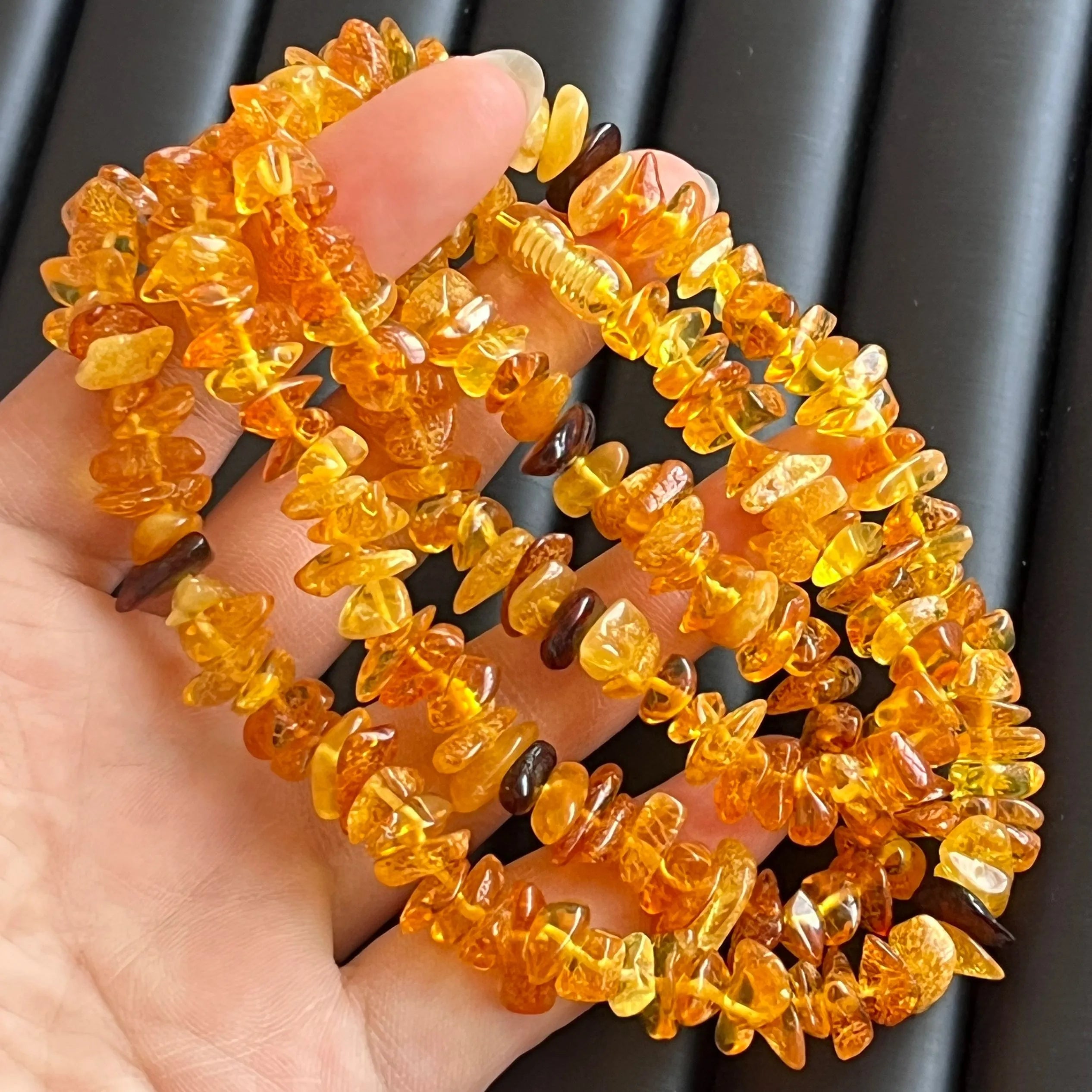 Natural Amber Necklaces Men Women Healing Gemstone Fine Jewelry Genuine Baltic Amber Raw Stone Beaded Necklace Sweater Chain