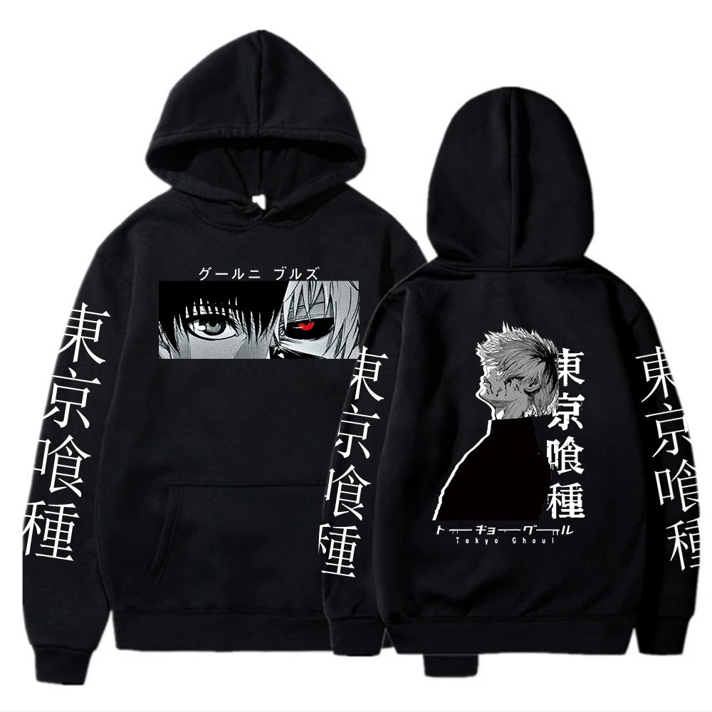 KIMLUD, Anime Hoodie Mens Fashion Warm Sweatshirt Graphical Printed Hip Hop Hoodies Casual Streetwear Spring Autumn New Hoody, Black1 / XS, KIMLUD APPAREL - Womens Clothes