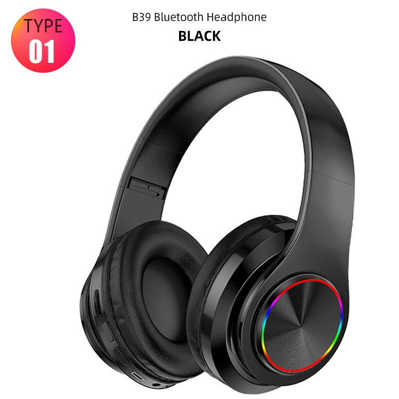 B39 Wireless Bluetooth-compatible Stereo Headset On-Ear Game Headphones Bass Earphones Foldable Sport With Mic For Huawei Xiaomi