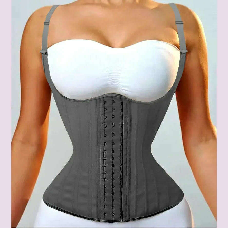 KIMLUD, AfruliA High Compression Body Shaper for Waist Trainer Corset Modeling Belt Tank Top Tummy Control Vest Fajas Colombianas Girdle, B-Black Vest / XXS, KIMLUD APPAREL - Womens Clothes