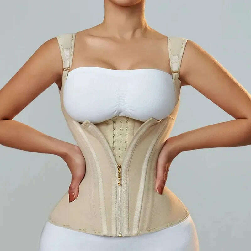 KIMLUD, AfruliA High Compression Body Shaper for Waist Trainer Corset Modeling Belt Tank Top Tummy Control Vest Fajas Colombianas Girdle, KIMLUD Womens Clothes