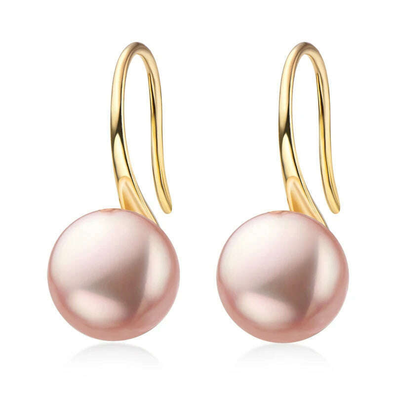 KIMLUD, AINUOSHI 14K Gold Filled Pearls Drop Earrings 6.5-7mm Round Natural Cultured Freshwater Pearl Earrings For Women Jewelry Gift, color 3, KIMLUD APPAREL - Womens Clothes