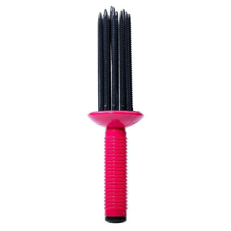 KIMLUD, Air Volume Hair Fluffy Styling Curler Comb Hair Curler Comb Heatless Curling Roller Hair Styling Tools For Women, Red, KIMLUD Womens Clothes