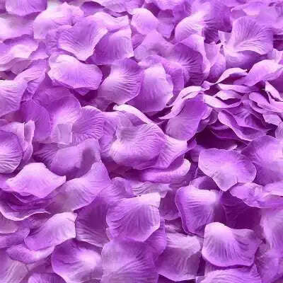 KIMLUD, Artificial Wedding Rose Petals Romantic Silk Petals Flower Petals Valentine Day Wedding Marriage Party Rose Leaves Decoration, light purple / 1000pcs, KIMLUD Womens Clothes