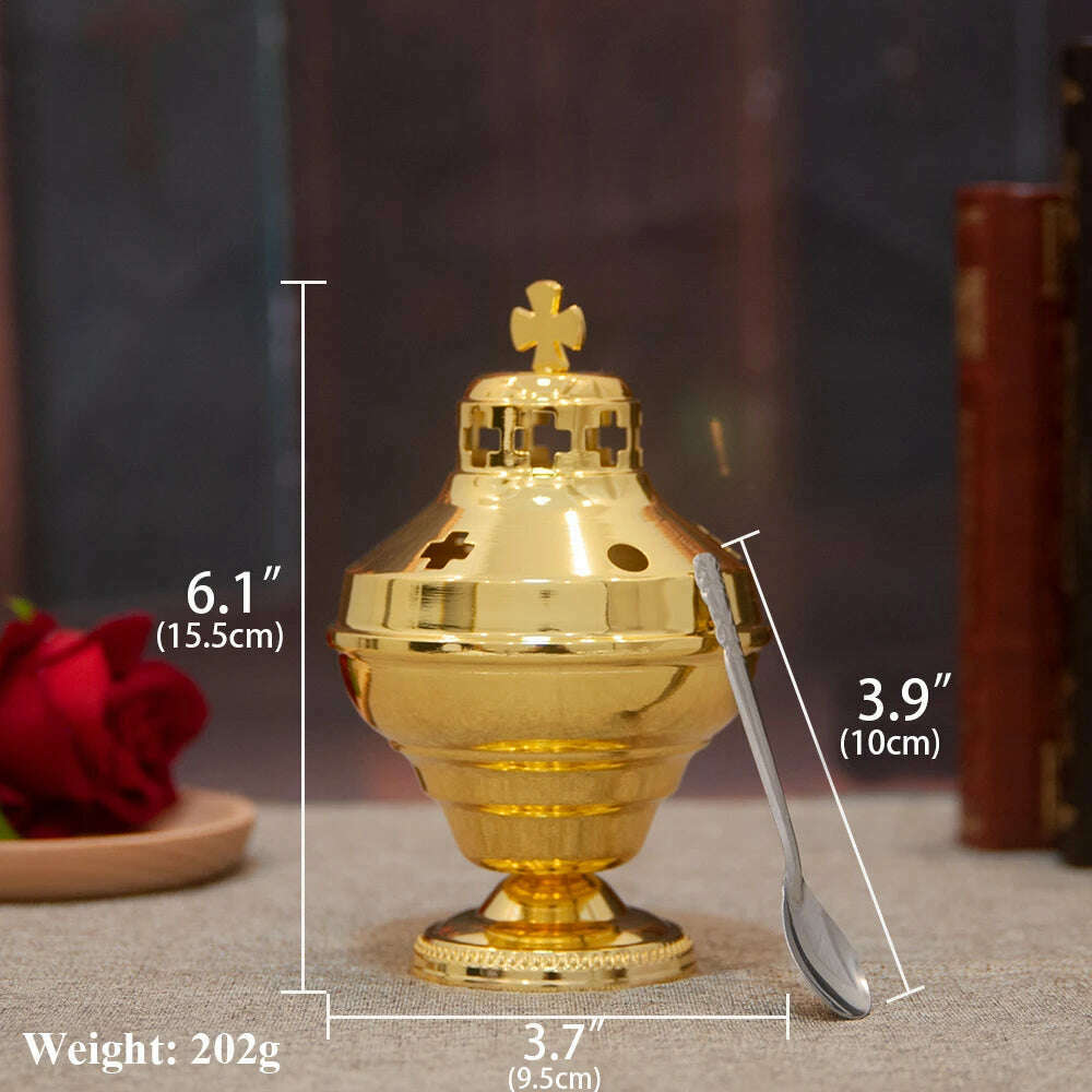 Authentic Orthodox Church Mass Supplies with Greek Style Incense Burners, Combining Classic and Eastern Elements - KIMLUD