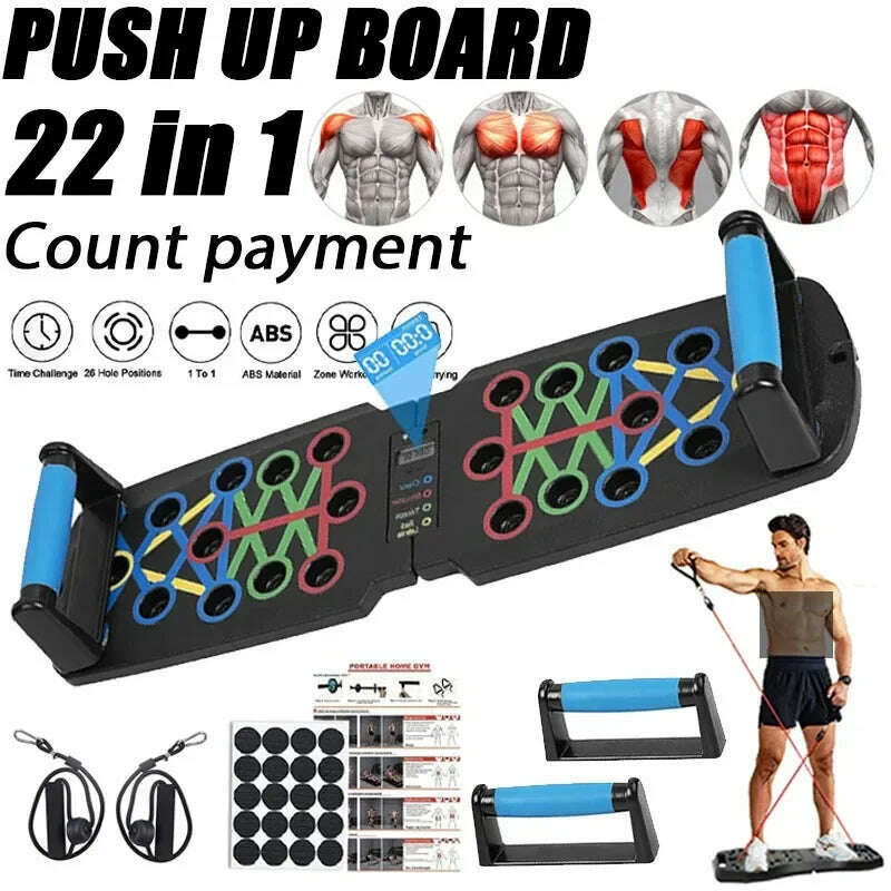 KIMLUD, Automatic Count Push Up Board Home Fitness Rack  Pushup Bars Handles Foldable Professional Chest Abdomen Arms and Back Train, KIMLUD Womens Clothes