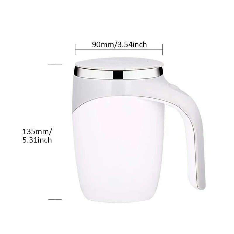 Automatic Stirring Cup Mug Rechargeable Portable Coffee Electric Stirring Stainless Steel Rotating Magnetic Home Drinking Tools - KIMLUD