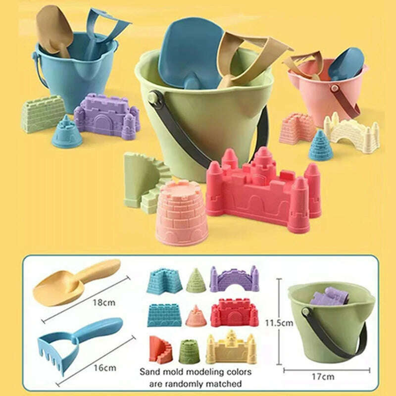 KIMLUD, Baby Sand play Toys Beach Castle Mold Bucket Kids Outdoors Sandbox Set Sand Accessories Building Outdoor Kids Sand Toy Summer, KIMLUD Womens Clothes