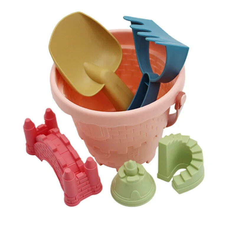 KIMLUD, Baby Sand play Toys Beach Castle Mold Bucket Kids Outdoors Sandbox Set Sand Accessories Building Outdoor Kids Sand Toy Summer, KIMLUD Womens Clothes