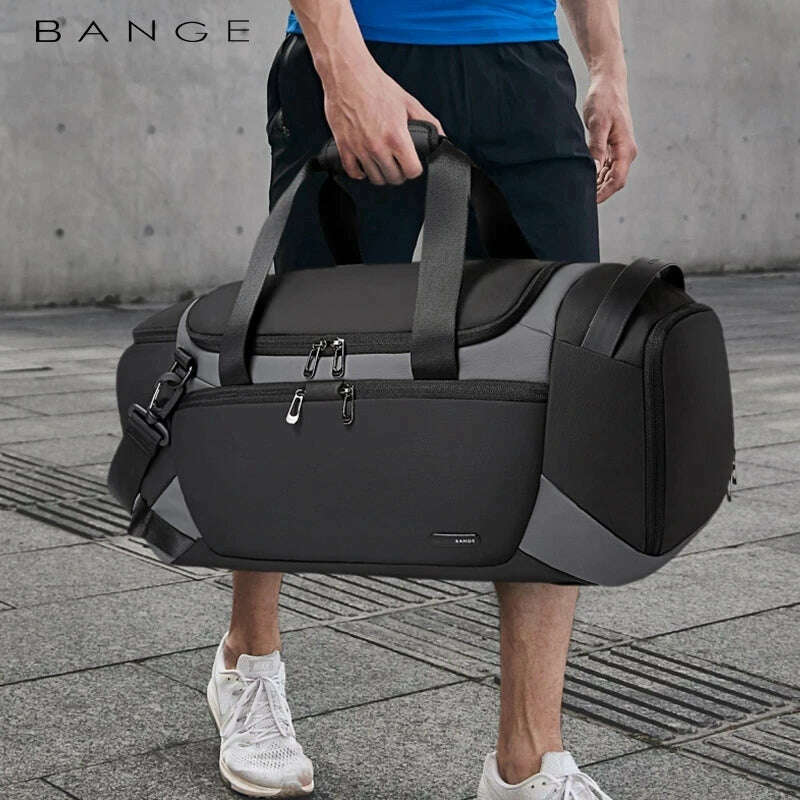 KIMLUD, BANGE Sports Bags Men Gym Bags For Fitness Training Outdoor WaterProof Sport Bag Dry Wet Separation Bags Sac De Travel Bag, KIMLUD Womens Clothes