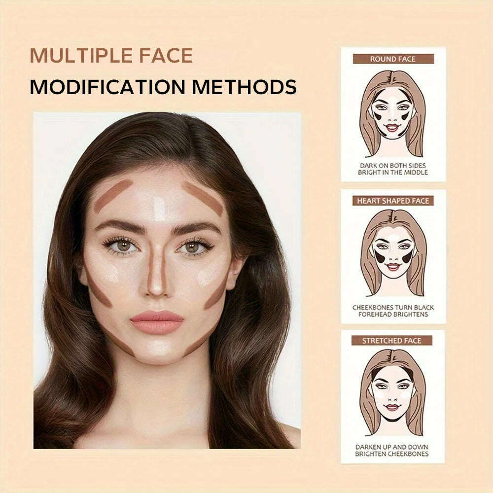 KIMLUD, BEAUTY GLAZED Double Head Highlighter and Contour Long-lasting Waterproof Natural Facial Nose Shadow Contour Face stick, KIMLUD Womens Clothes