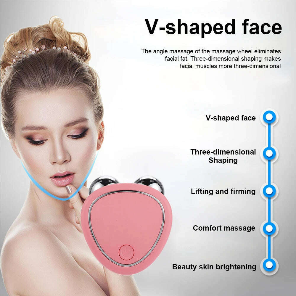 KIMLUD, Beauty Massager Cold Gel Microcurrent Face Lifter Anti-Wrinkle Roller Skin Tightening Rejuvenation Facial Care Product Slimming, KIMLUD Womens Clothes