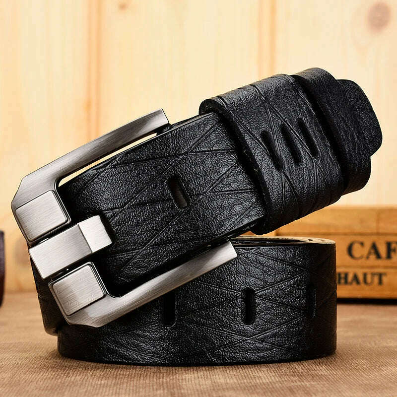 KIMLUD, belt male leather belt men genuine leather strap luxury pin buckle casual men belt ancy vintage jeans high quality, KIMLUD Womens Clothes