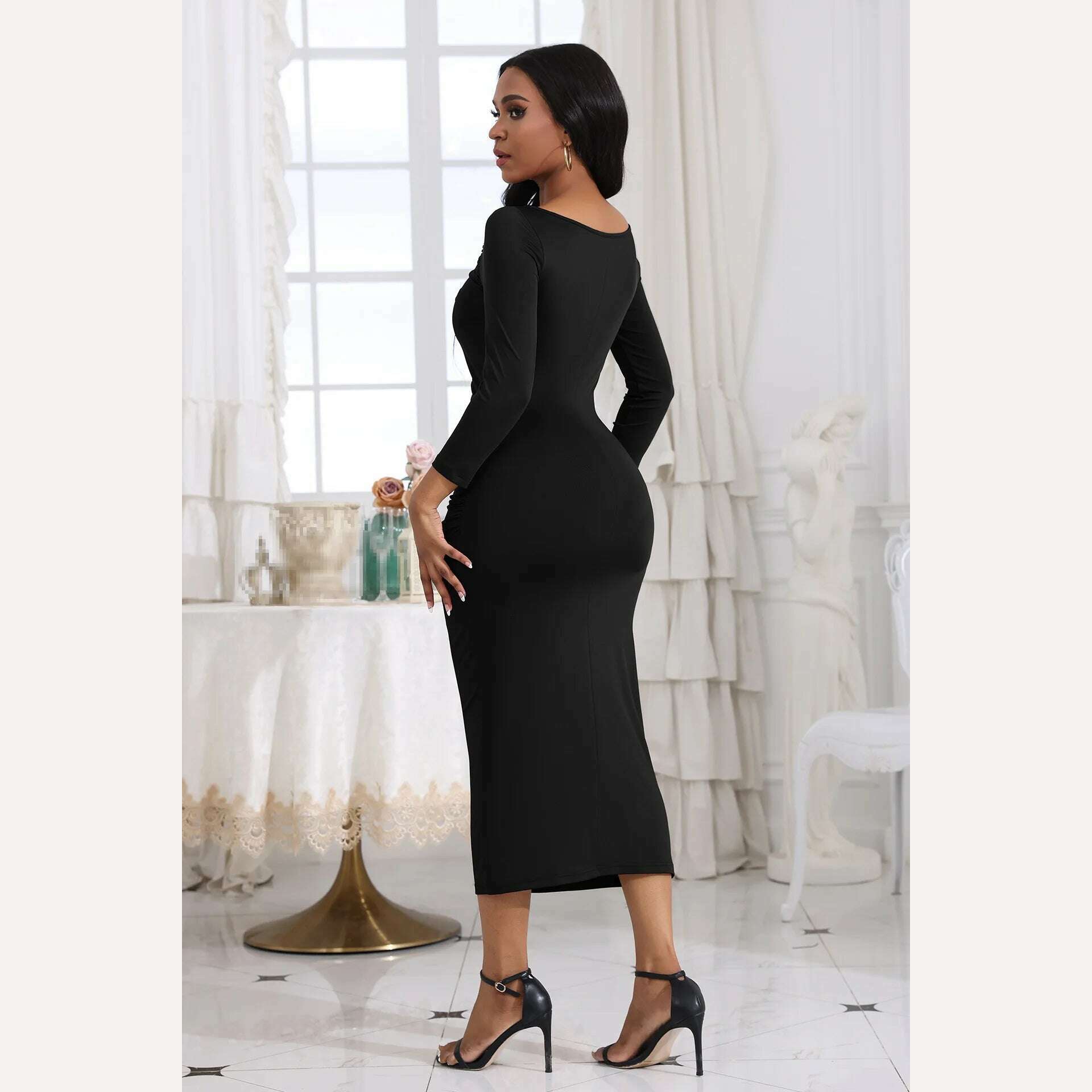 KIMLUD, birthday dress for women evening dress party dresses for women 2023 long dresses fall clothes for woman 2023 wholesale, 03 / XL, KIMLUD Womens Clothes