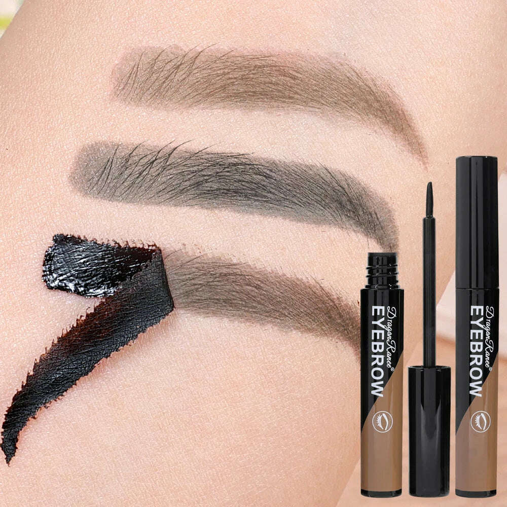 Black Brown Peel-off Eyebrow Gel Tint Makeup Waterproof Lasting Eye Brow Enhancers Liquid Gel Tear Wear Easy Natural Brow Tattoo - KIMLUD