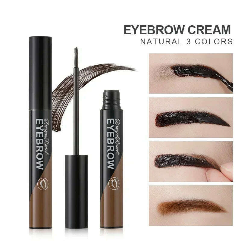 Black Brown Peel-off Eyebrow Gel Tint Makeup Waterproof Lasting Eye Brow Enhancers Liquid Gel Tear Wear Easy Natural Brow Tattoo - KIMLUD