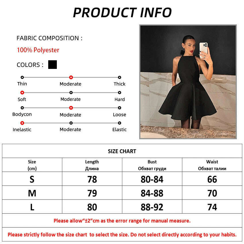 KIMLUD, Black Sexy Halter Neck Satin Dress For Women High Waisted Backless A-Line Evening Dress Summer 2024 Pockets Mini Dress Lady, KIMLUD Womens Clothes