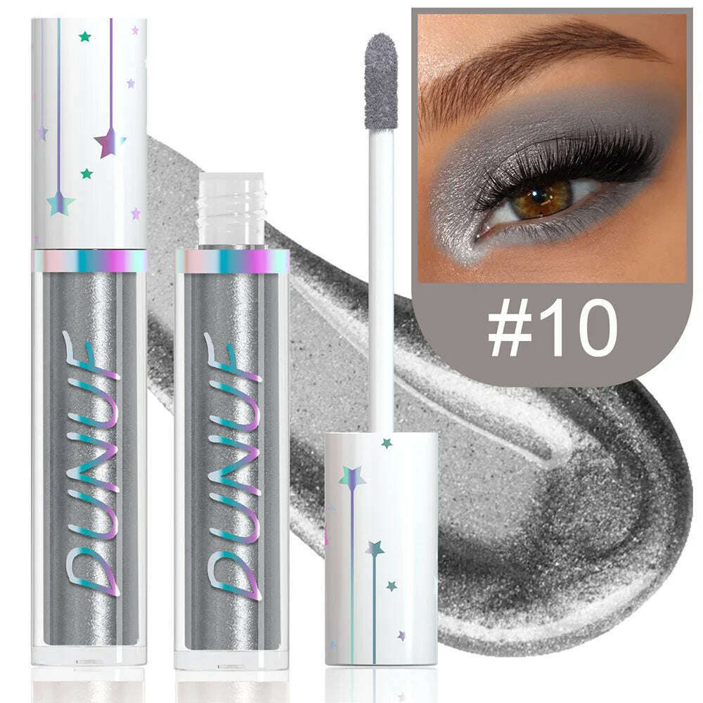 KIMLUD, Blue Glitter Pearlescent Eyeshadow Stick Waterproof Shiny Highlighter Cosmetic Matte Metallic Liquid Eye Shadow Makeup 24 Colors, 10, KIMLUD APPAREL - Womens Clothes