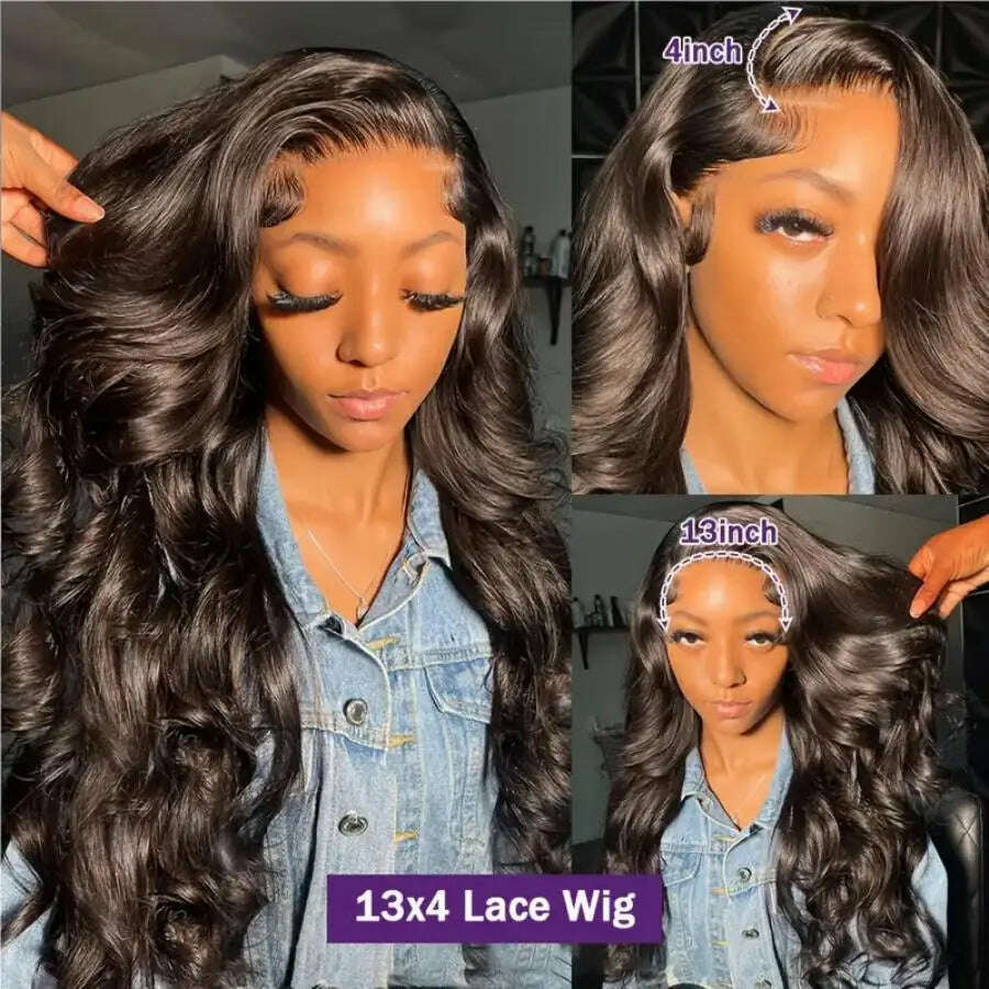 Body Wave Human Hair Wigs Body Wave 13x6 Hd Lace Frontal Wig Human Hair Lace Frontal Wig Brazilian Lace Front Human Hair Wig - KIMLUD