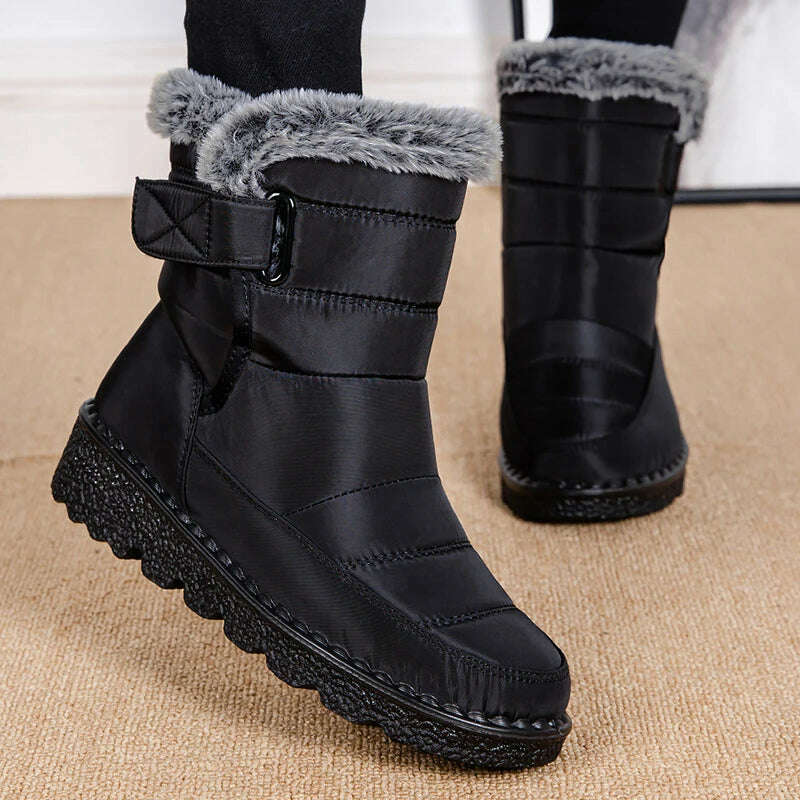 Boots Woman Snow Fashion Woman Shoes Platform Shoes Women New Mid Women's High Boots 2025 Trend Botas Mujer Winter Boots Women - KIMLUD