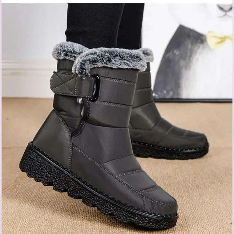 Boots Woman Snow Fashion Woman Shoes Platform Shoes Women New Mid Women's High Boots 2025 Trend Botas Mujer Winter Boots Women - KIMLUD