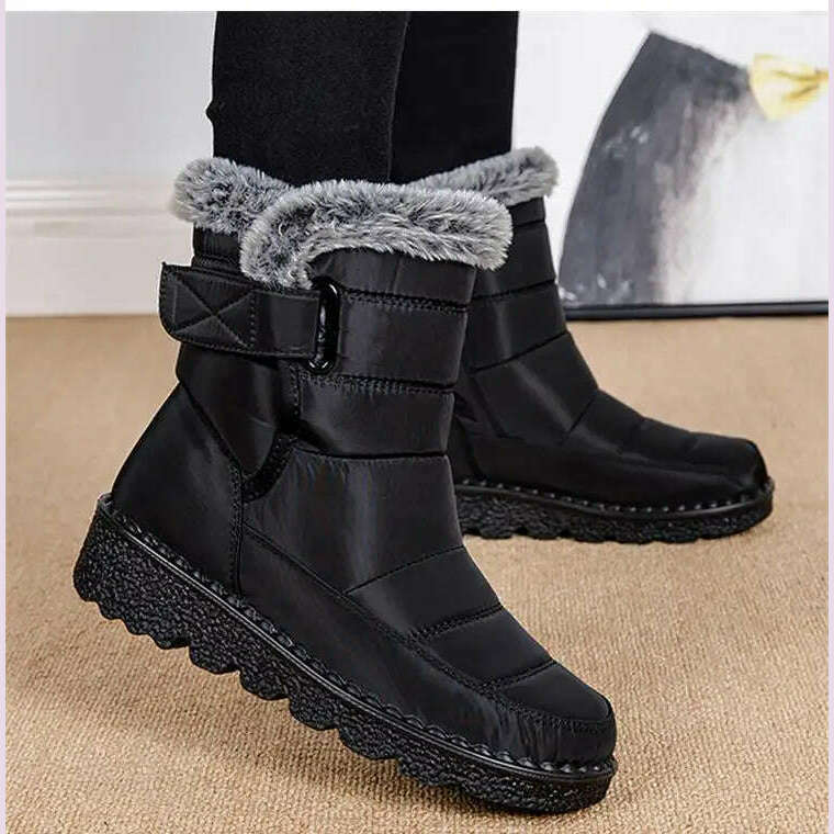 Boots Woman Snow Fashion Woman Shoes Platform Shoes Women New Mid Women's High Boots 2025 Trend Botas Mujer Winter Boots Women - KIMLUD