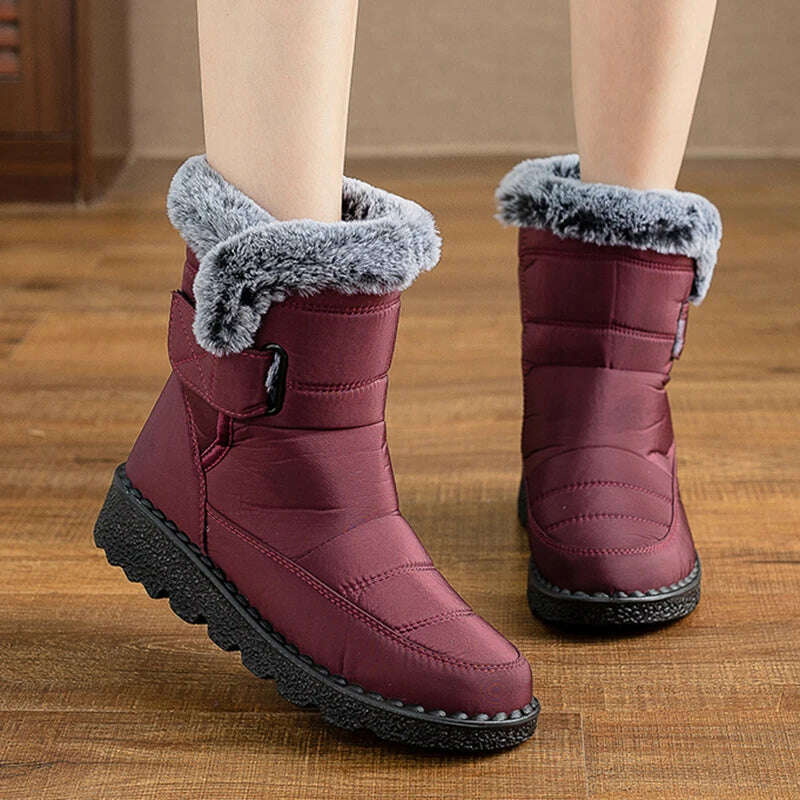 Boots Woman Snow Fashion Woman Shoes Platform Shoes Women New Mid Women's High Boots 2025 Trend Botas Mujer Winter Boots Women - KIMLUD