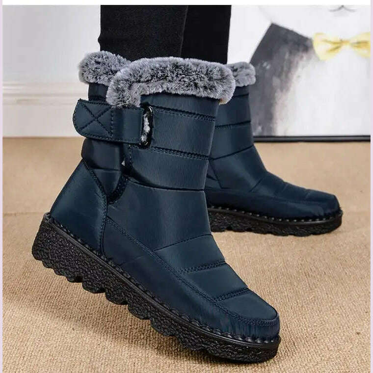 Boots Woman Snow Fashion Woman Shoes Platform Shoes Women New Mid Women's High Boots 2025 Trend Botas Mujer Winter Boots Women - KIMLUD