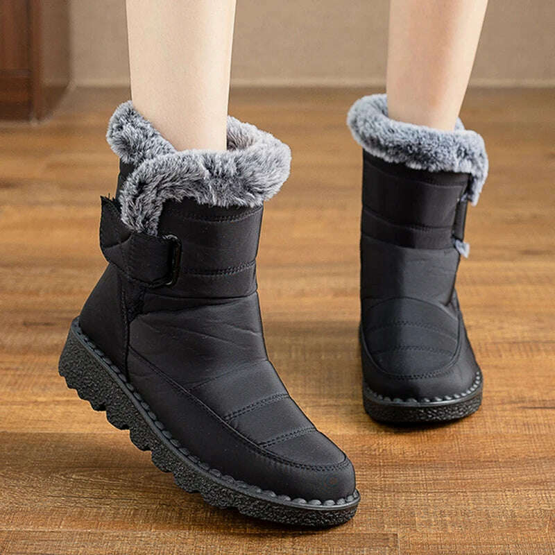 Boots Woman Snow Fashion Woman Shoes Platform Shoes Women New Mid Women's High Boots 2025 Trend Botas Mujer Winter Boots Women - KIMLUD