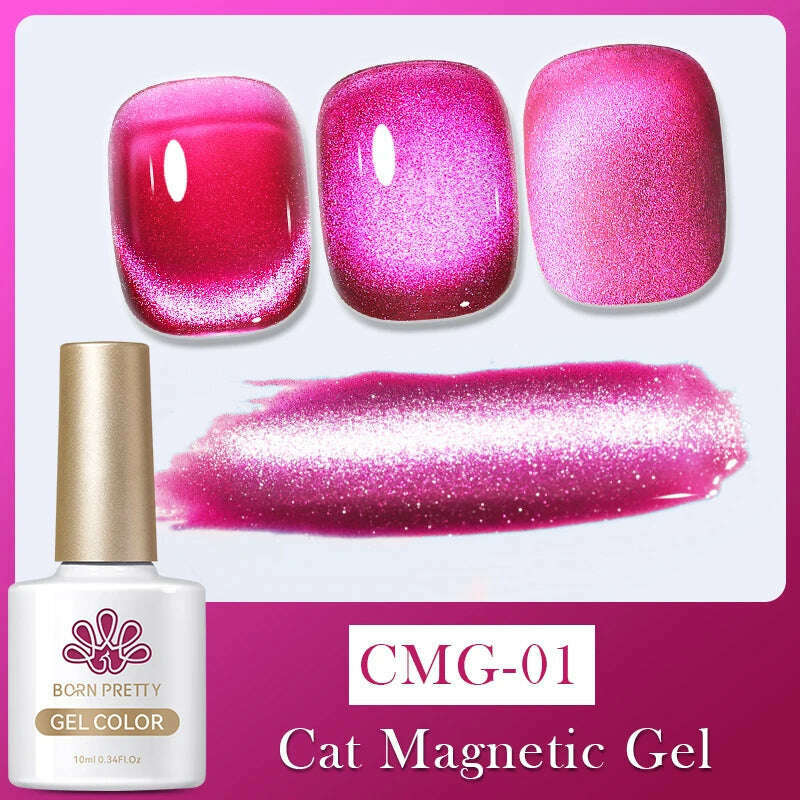 KIMLUD, BORN PRETTY Super Shine Cat Magnetic Gel Nail Polish Sparking Shiny Varnish UV Gel For Nail Art Design Magnetic Manicure, Amber CMG01, KIMLUD Womens Clothes