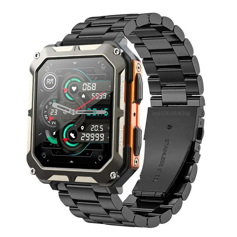 C20 PRO Smart Watch Men Bluetooth Call Outdoor Sports 1.83inch Large Screen Voice Assistant Fitness C20Pro Smartwatch - KIMLUD