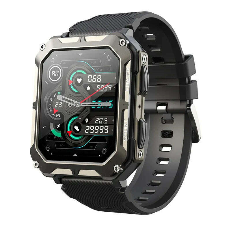 C20 PRO Smart Watch Men Bluetooth Call Outdoor Sports 1.83inch Large Screen Voice Assistant Fitness C20Pro Smartwatch - KIMLUD