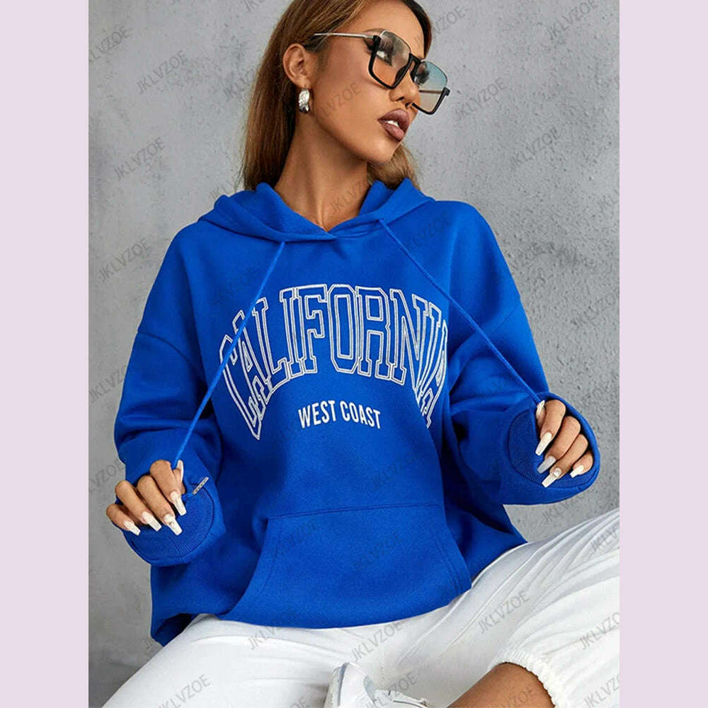 KIMLUD, California Personality Letter Printed Sweatshirt Women Creative Comfortable Hoodie Fashion Hip Hop Streetwear Oversized Clothes, TZ0723331-JCS / M, KIMLUD APPAREL - Womens Clothes