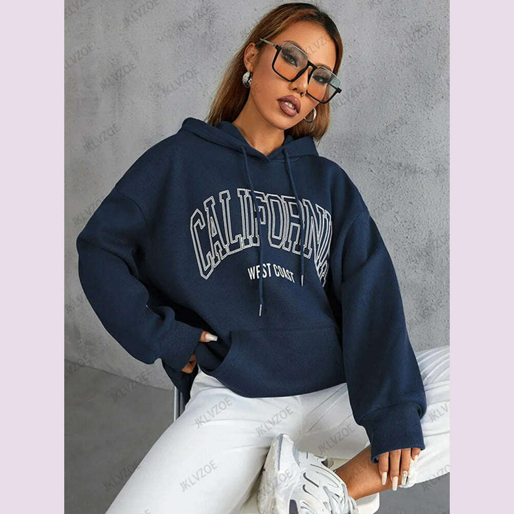 KIMLUD, California Personality Letter Printed Sweatshirt Women Creative Comfortable Hoodie Fashion Hip Hop Streetwear Oversized Clothes, TZ0723333-JCS / M, KIMLUD APPAREL - Womens Clothes