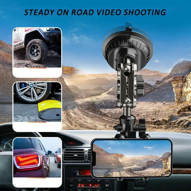 KIMLUD, Car Phone Mount Video Recording Universal Magic Arm Suction Car Phone Holder Mount Windshield Window Glass Vlog Shooting, KIMLUD Womens Clothes