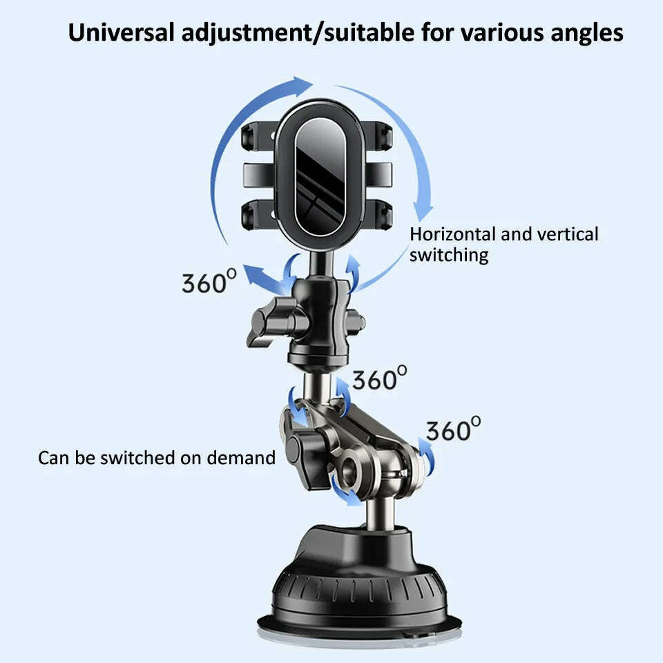 Car Shooting Mobile Phone Bracket Selfie Fixed Universal Outdoor Travel Self-driving Sucker Bracket for Car Window Windshield - KIMLUD