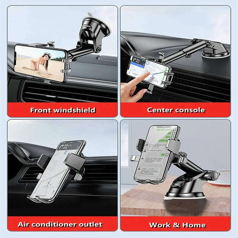 KIMLUD, Car Sucker  Phone Holder Mount Stand GPS Telefon Mobile Cell Support For iPhone 13 12 11 Pro  Xiaomi Huawei Samsung, KIMLUD Womens Clothes