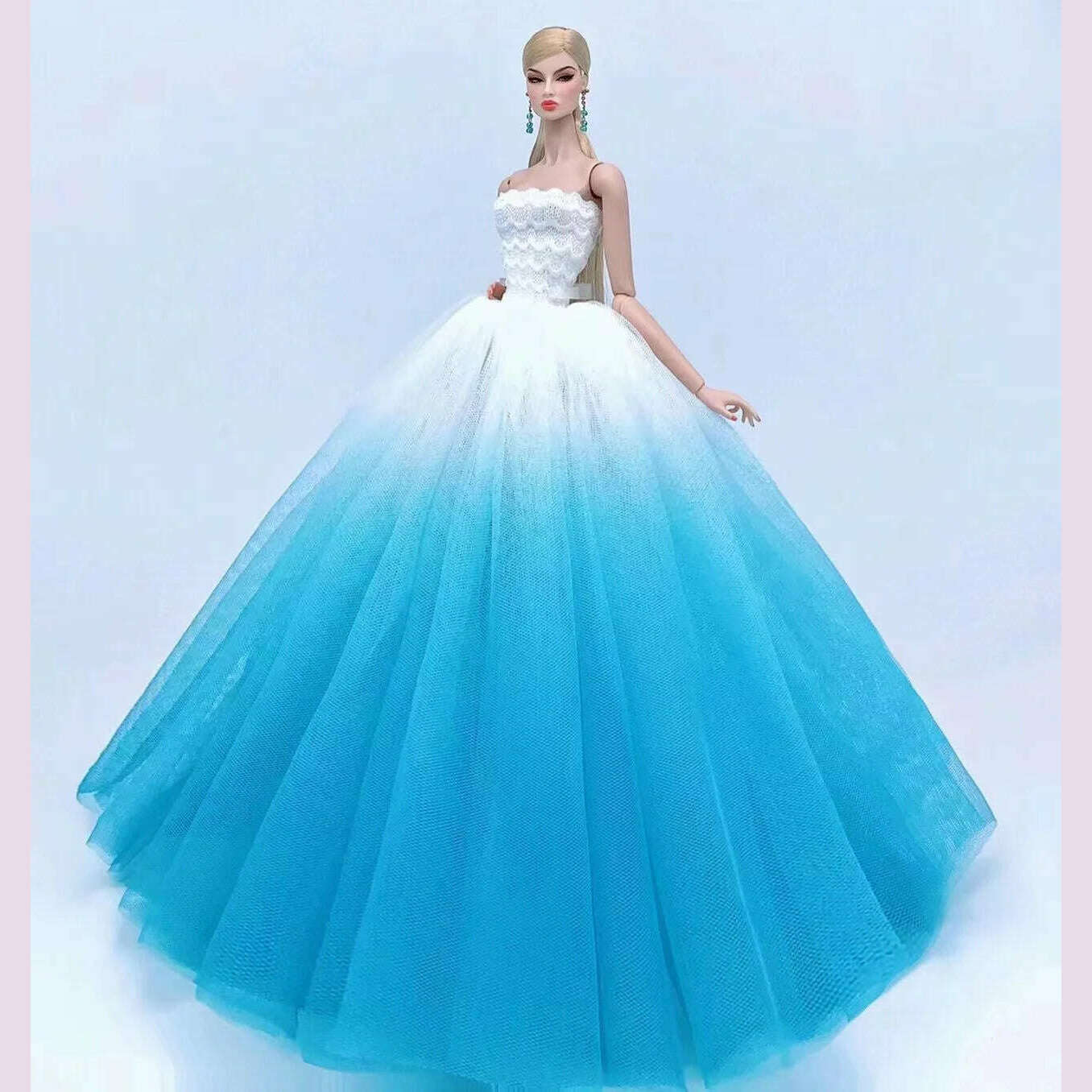 case for barbie doll clothes Princess dress trailing wedding bride marriage dress for barbie accessories toys house ornaments - KIMLUD