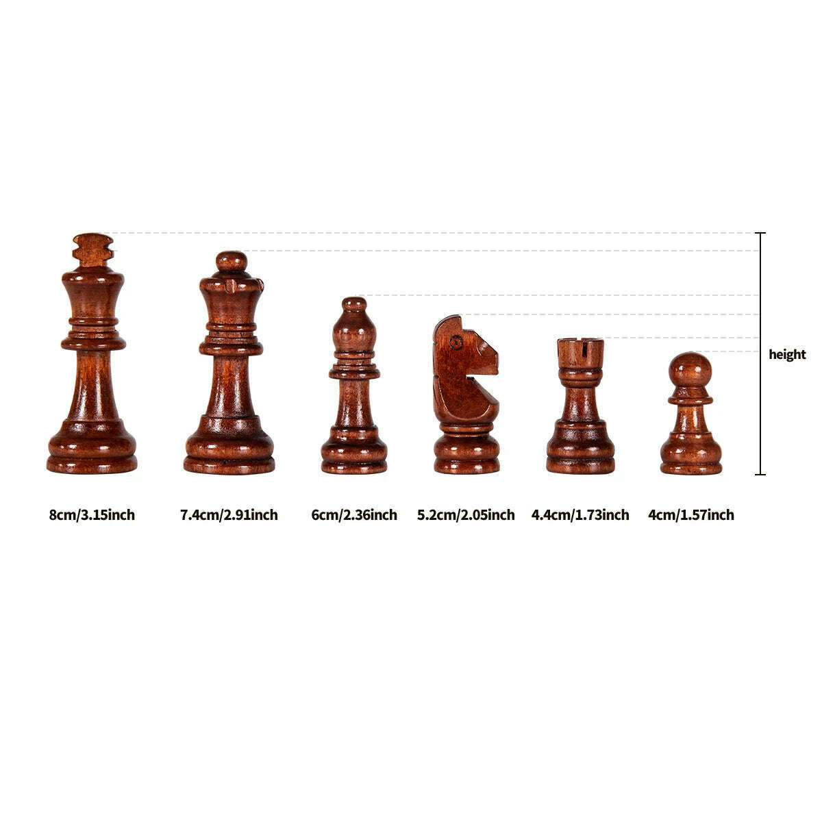 KIMLUD, Chess Pieces Solid Wood with More than 2 High-grade Wooden Folding Board Match Game Entertainment 39*39cm/15.35in, KIMLUD Womens Clothes