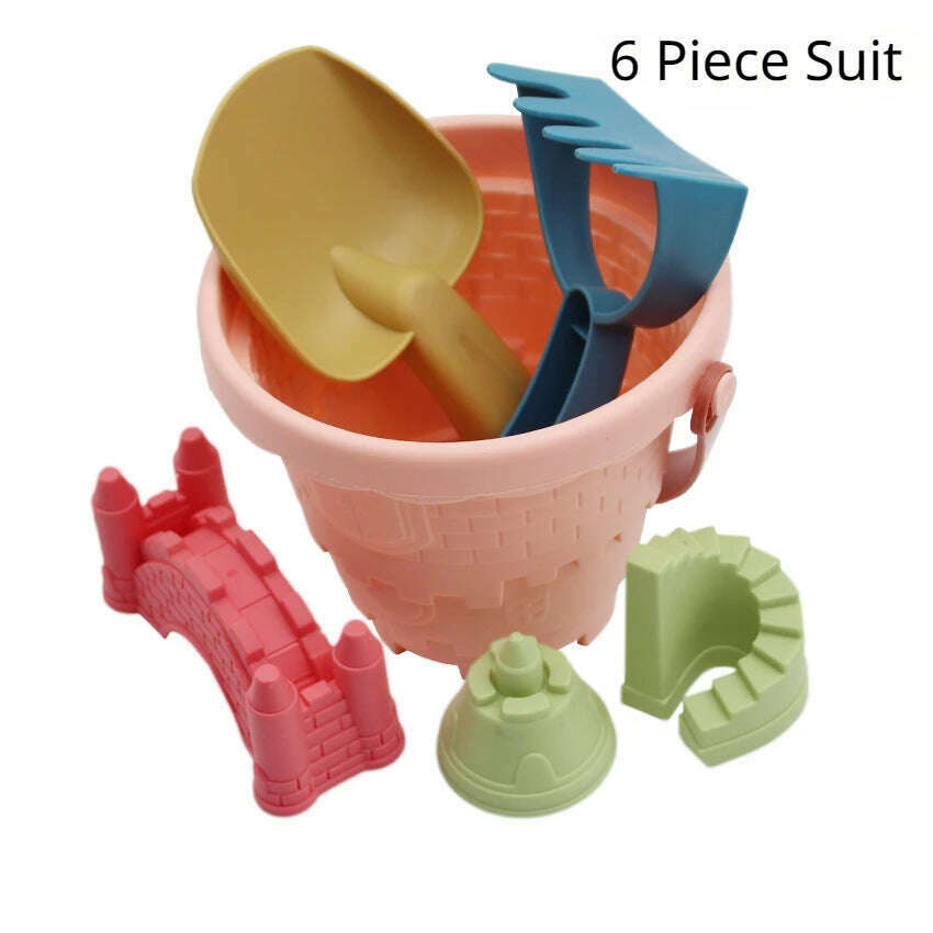 KIMLUD, Children's Castle Sand Digging Sets Sand Scoop Summer Toy Beach Toys Sand Box for Kids Outdoor Baby Educational Interactive Gift, Pink Castle, KIMLUD Womens Clothes