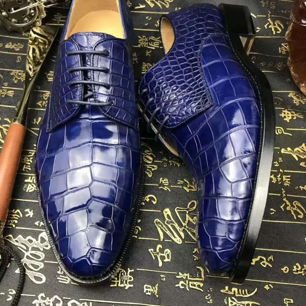 KIMLUD, Chue New  Men  Formal Shoes Crocodile Leather Shoes Crocodile Leahter Men Shoes Casual Shoes Business Wedding Shoes, KIMLUD Womens Clothes