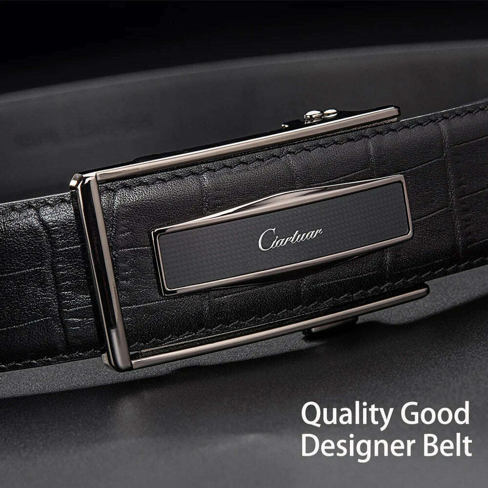 KIMLUD, Ciartuar Leather Belt for Men Genuine Leather Mens Belts Luxury Designer Brand High Quality Leather Belt Male Strap Ceinture, KIMLUD Womens Clothes