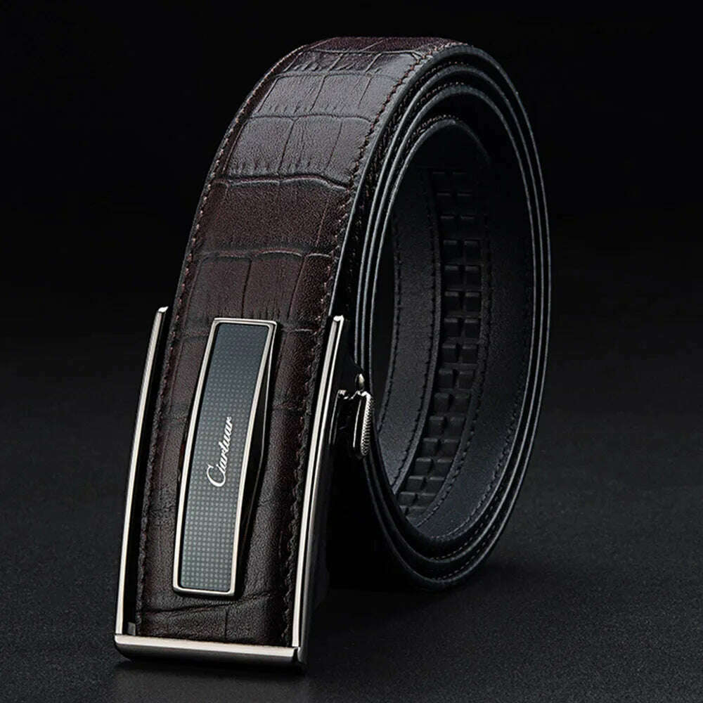 KIMLUD, Ciartuar Leather Belt for Men Genuine Leather Mens Belts Luxury Designer Brand High Quality Leather Belt Male Strap Ceinture, H45450 Brown / 105cm / CHINA, KIMLUD APPAREL - Womens Clothes