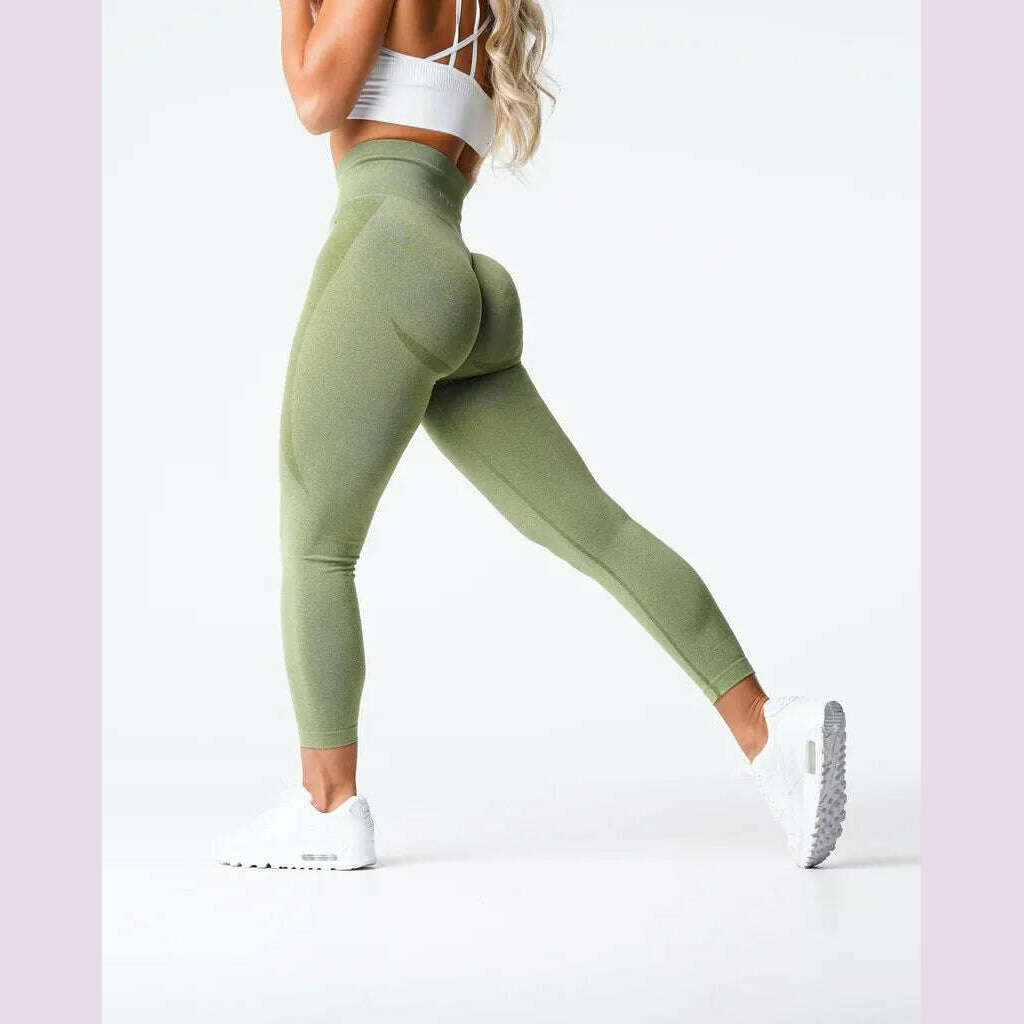 Contour Seamless Leggings Womens Butt' Lift Curves Workout Tights Yoga Pants Gym Outfits Fitness Clothing Sports Wear Pink C6206 - KIMLUD