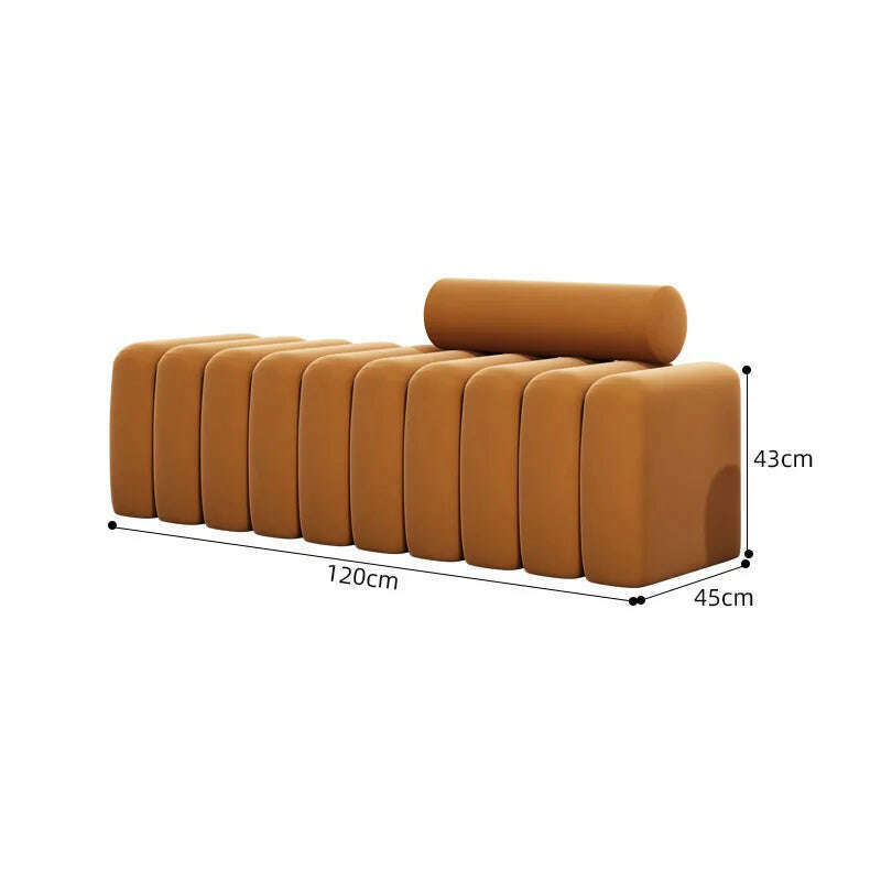 KIMLUD, Creative Shoe Bench Entrance Changing Shoe Stool Sofa Stool Bed End Stool Cloakroom Stool Bench 60/80/100cm Length Seat, Orange 120-40-43cm / China, KIMLUD APPAREL - Womens Clothes